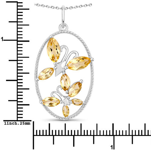 2.30 Carat Genuine Citrine .925 Sterling Silver Pendant Bids.com