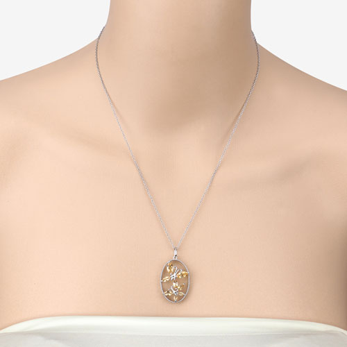 2.30 Carat Genuine Citrine .925 Sterling Silver Pendant Bids.com
