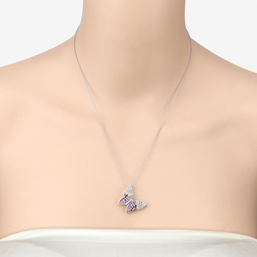 1.62 Carat Genuine Multi Stones .925 Sterling Silver Pendant Bids.com