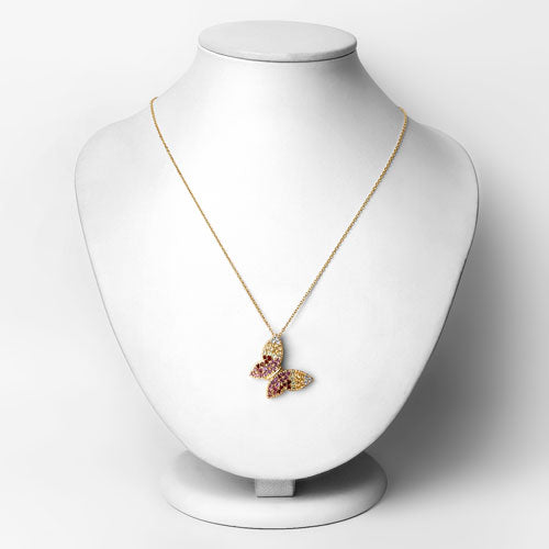 1.62 Carat Genuine Multi Stones .925 Sterling Silver Pendant Bids.com
