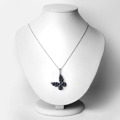 4.36 Carat Genuine Blue Sapphire .925 Sterling Silver Pendant Bids.com