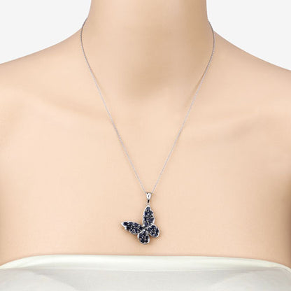 4.36 Carat Genuine Blue Sapphire .925 Sterling Silver Pendant Bids.com