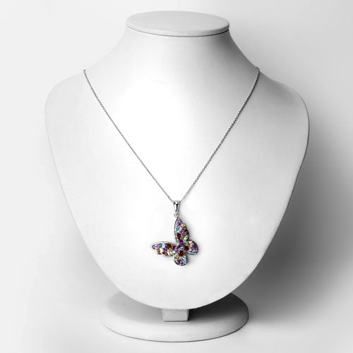 3.80 Carat Genuine Multi Stones .925 Sterling Silver Pendant Bids.com
