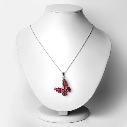 4.72 Carat Genuine Ruby .925 Sterling Silver Pendant Bids.com