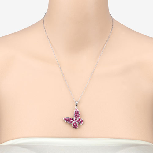 4.72 Carat Genuine Ruby .925 Sterling Silver Pendant Bids.com