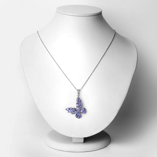 3.78 Carat Genuine Tanzanite .925 Sterling Silver Pendant Bids.com