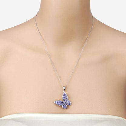 3.78 Carat Genuine Tanzanite .925 Sterling Silver Pendant Bids.com