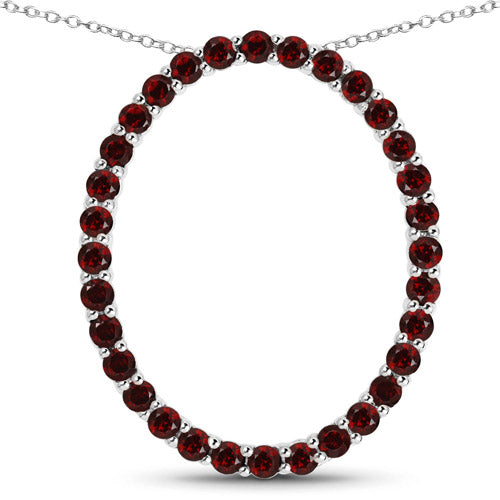 3.52 Carat Genuine Garnet .925 Sterling Silver Pendant Bids.com