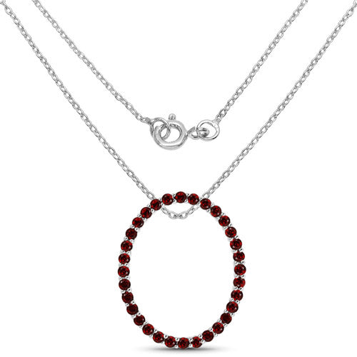 3.52 Carat Genuine Garnet .925 Sterling Silver Pendant Bids.com