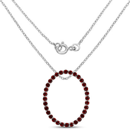 3.52 Carat Genuine Garnet .925 Sterling Silver Pendant Bids.com