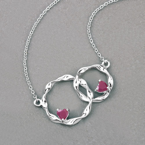 0.70 Carat Genuine Ruby .925 Sterling Silver Pendant Bids.com