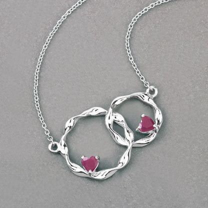0.70 Carat Genuine Ruby .925 Sterling Silver Pendant Bids.com