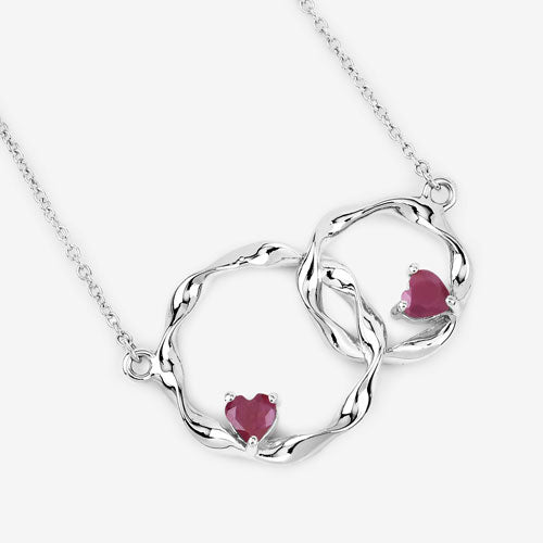 0.70 Carat Genuine Ruby .925 Sterling Silver Pendant Bids.com