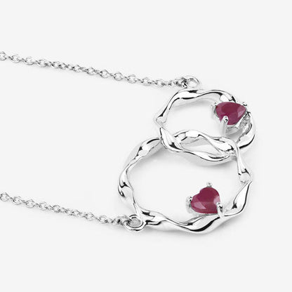 0.70 Carat Genuine Ruby .925 Sterling Silver Pendant Bids.com