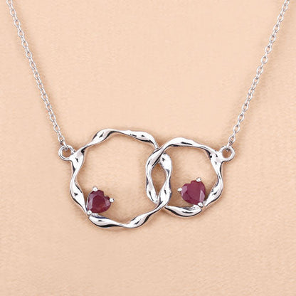 0.70 Carat Genuine Ruby .925 Sterling Silver Pendant Bids.com