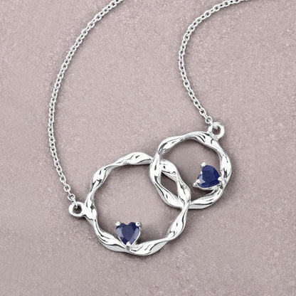 0.70 Carat Genuine Blue Sapphire .925 Sterling Silver Pendant Bids.com
