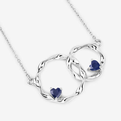 0.70 Carat Genuine Blue Sapphire .925 Sterling Silver Pendant Bids.com