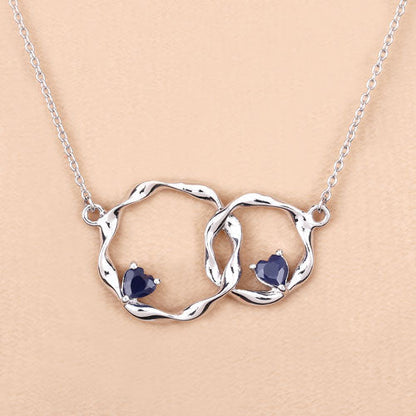 0.70 Carat Genuine Blue Sapphire .925 Sterling Silver Pendant Bids.com
