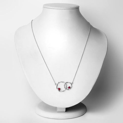 0.70 Carat Genuine Ruby .925 Sterling Silver Pendant Bids.com