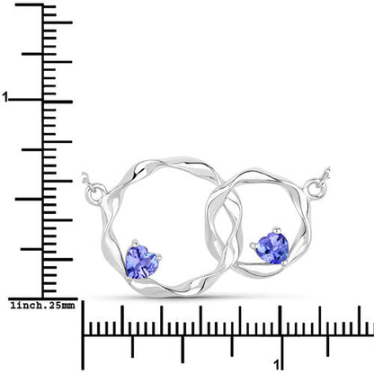 0.38 Carat Genuine Tanzanite .925 Sterling Silver Pendant Bids.com