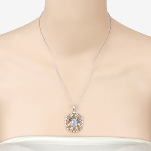 2.10 Carat Genuine Green Amethyst .925 Sterling Silver Pendant Bids.com