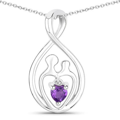 0.15 Carat Genuine Amethyst .925 Sterling Silver Pendant Bids.com