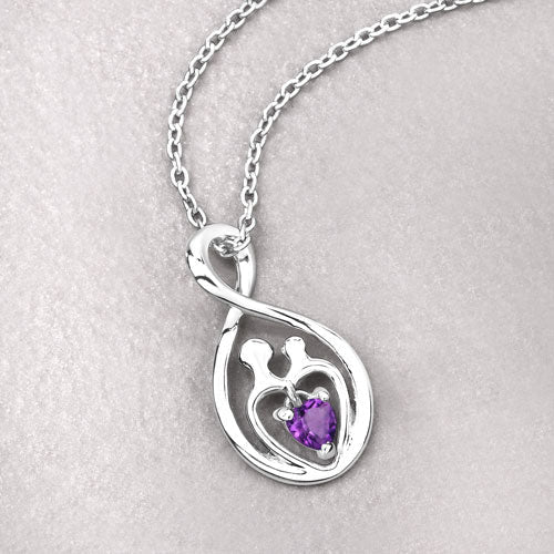 0.15 Carat Genuine Amethyst .925 Sterling Silver Pendant Bids.com