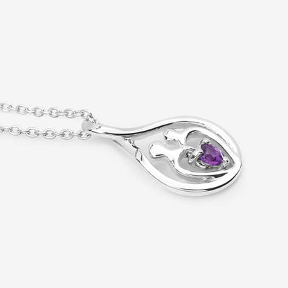0.15 Carat Genuine Amethyst .925 Sterling Silver Pendant Bids.com