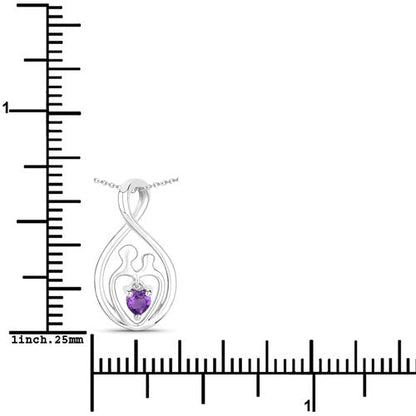 0.15 Carat Genuine Amethyst .925 Sterling Silver Pendant Bids.com