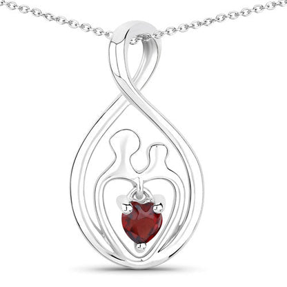 0.14 Carat Genuine Garnet .925 Sterling Silver Pendant Bids.com