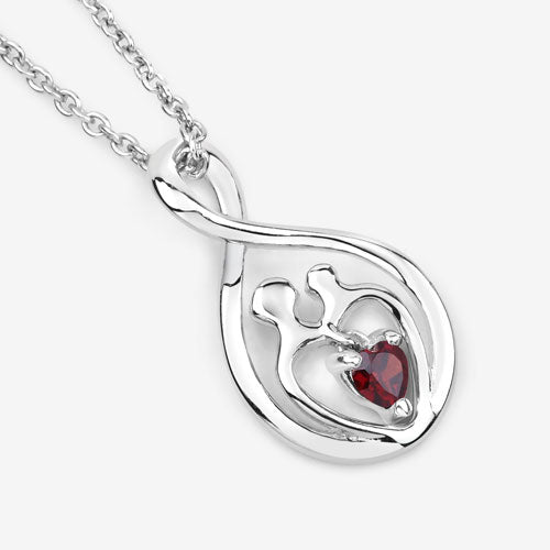 0.14 Carat Genuine Garnet .925 Sterling Silver Pendant Bids.com
