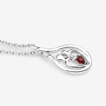 0.14 Carat Genuine Garnet .925 Sterling Silver Pendant Bids.com