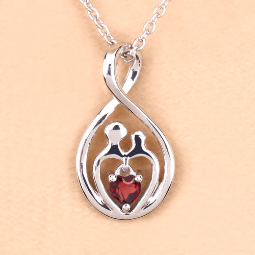 0.14 Carat Genuine Garnet .925 Sterling Silver Pendant Bids.com