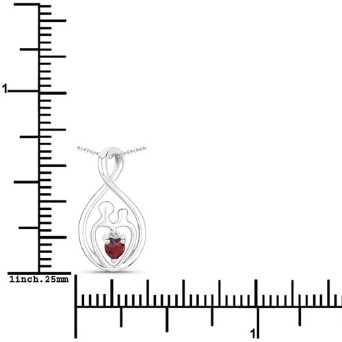 0.14 Carat Genuine Garnet .925 Sterling Silver Pendant Bids.com
