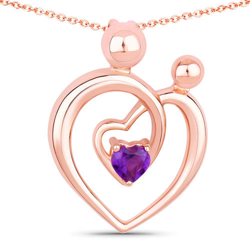 0.25 Carat Genuine Amethyst .925 Sterling Silver Pendant Bids.com