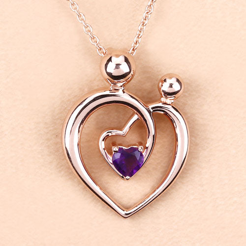 0.25 Carat Genuine Amethyst .925 Sterling Silver Pendant Bids.com