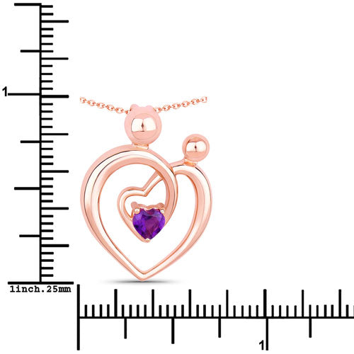 0.25 Carat Genuine Amethyst .925 Sterling Silver Pendant Bids.com