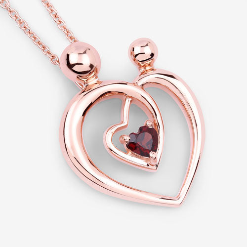 0.32 Carat Genuine Garnet .925 Sterling Silver Pendant Bids.com