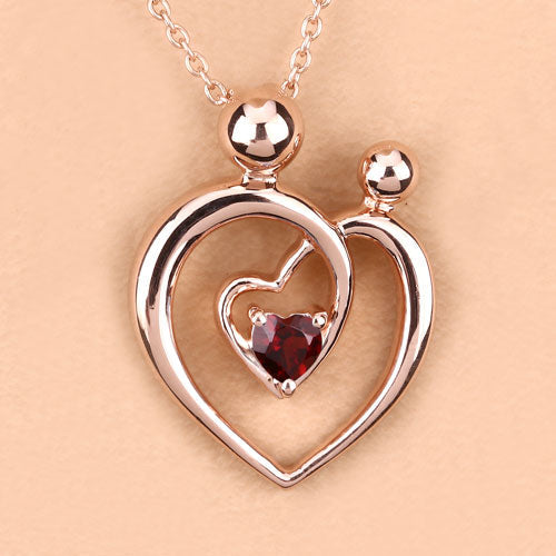 0.32 Carat Genuine Garnet .925 Sterling Silver Pendant Bids.com