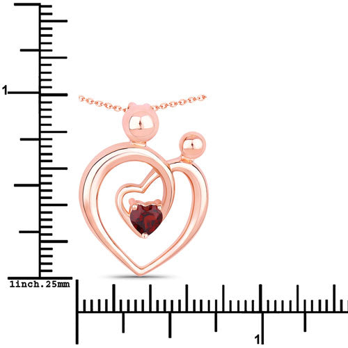 0.32 Carat Genuine Garnet .925 Sterling Silver Pendant Bids.com