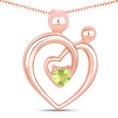 0.25 Carat Genuine Peridot .925 Sterling Silver Pendant Bids.com