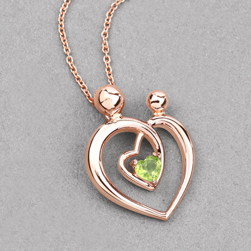 0.25 Carat Genuine Peridot .925 Sterling Silver Pendant Bids.com