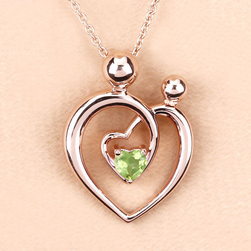 0.25 Carat Genuine Peridot .925 Sterling Silver Pendant Bids.com