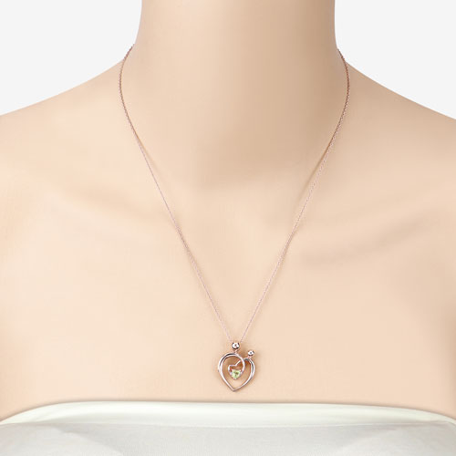 0.25 Carat Genuine Peridot .925 Sterling Silver Pendant Bids.com