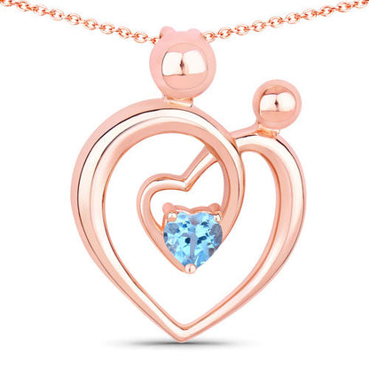0.28 Carat Genuine Swiss Blue Topaz .925 Sterling Silver Pendant Bids.com