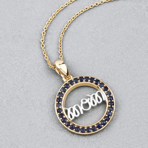 0.64 Carat Genuine Blue Sapphire .925 Sterling Silver Pendant Bids.com