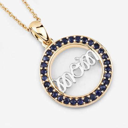 0.64 Carat Genuine Blue Sapphire .925 Sterling Silver Pendant Bids.com