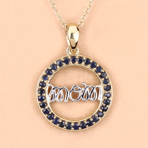 0.64 Carat Genuine Blue Sapphire .925 Sterling Silver Pendant Bids.com