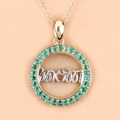 0.54 Carat Genuine Emerald .925 Sterling Silver Pendant Bids.com