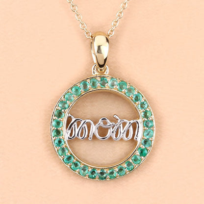 0.54 Carat Genuine Emerald .925 Sterling Silver Pendant Bids.com